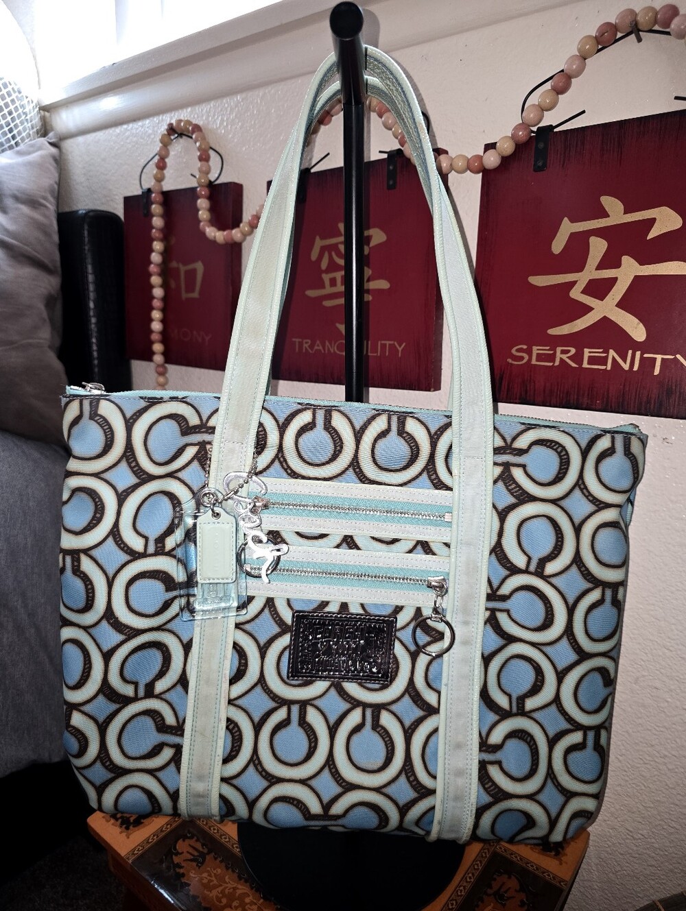 Coach Poppy 3D Op Art Glam Tote In Preloved Condition